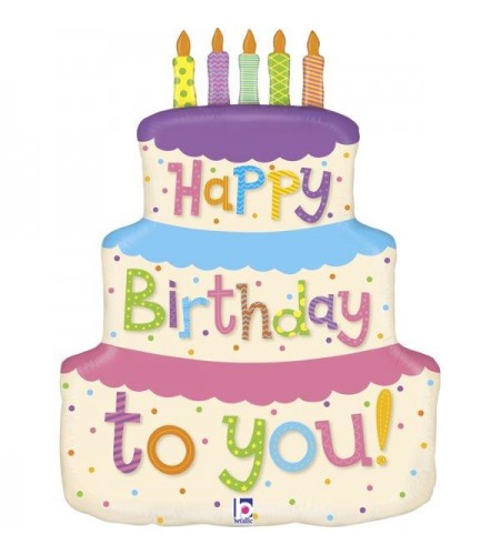 BALÃO METALIZADO BOLO PASTEL CANDY